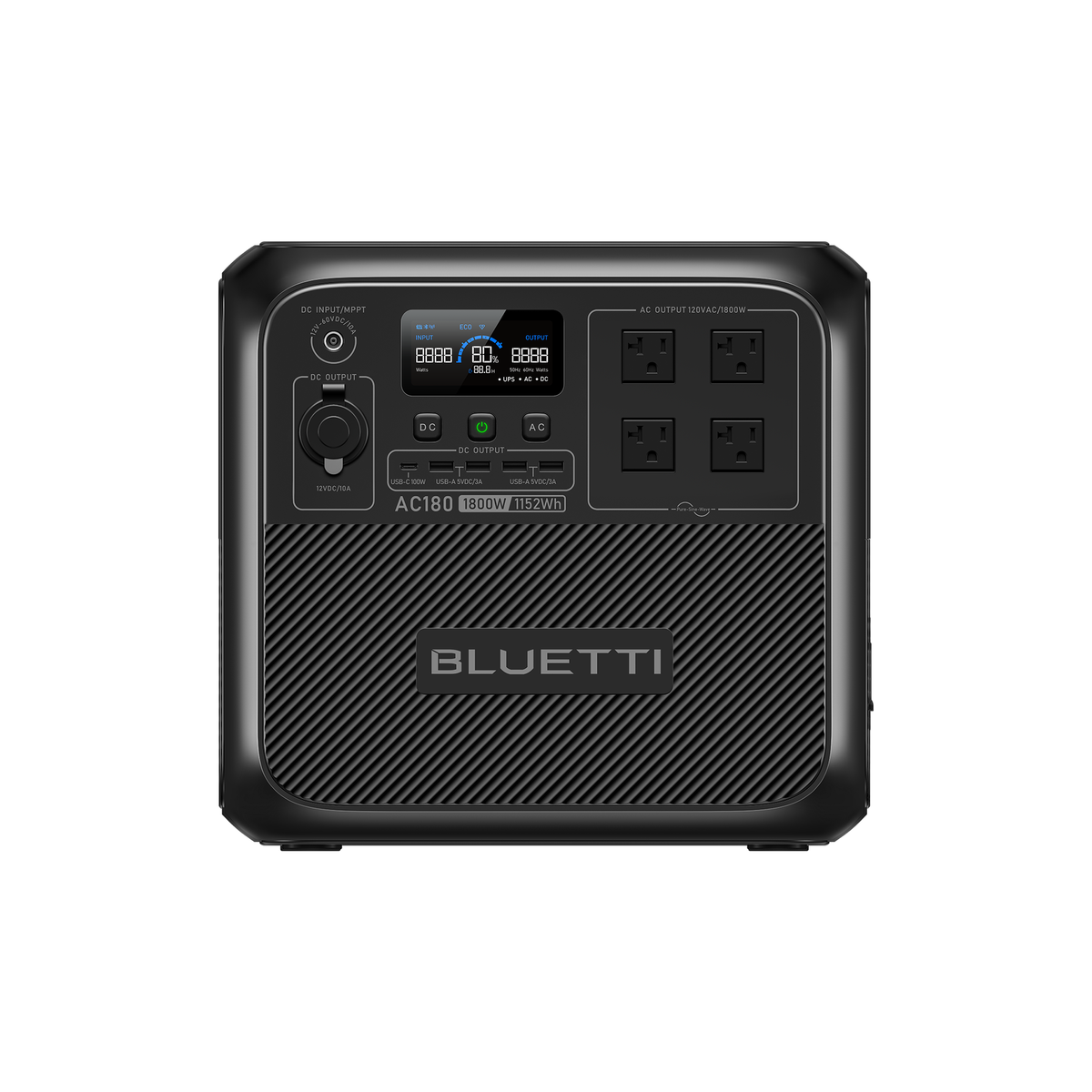 BLUETTI AC180 Solar Portable Power Station - 1,800W 1,152Wh