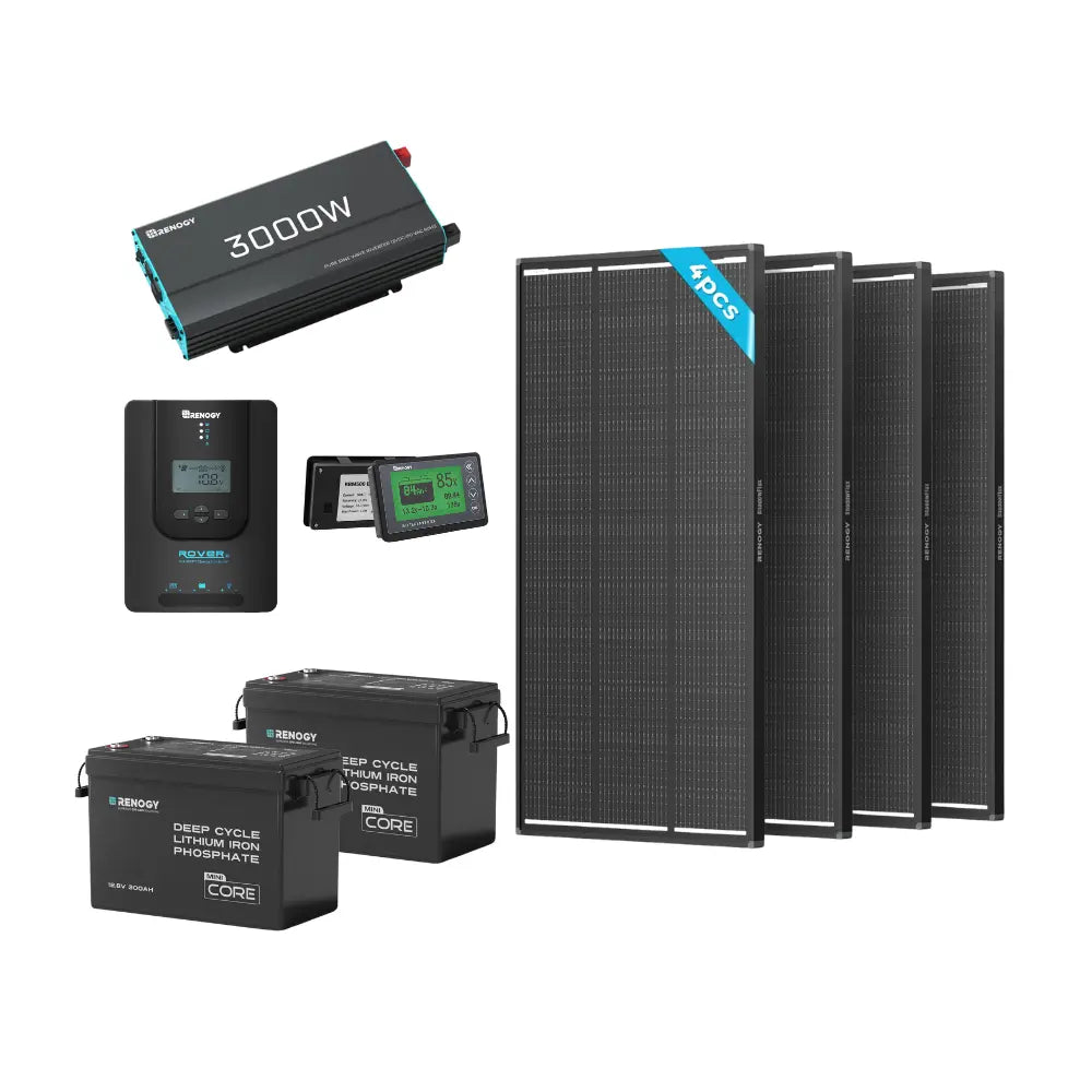 Renogy 7.68kWh Off-Grid Power Kit (400W/800W Panels, 2000W Inverter)