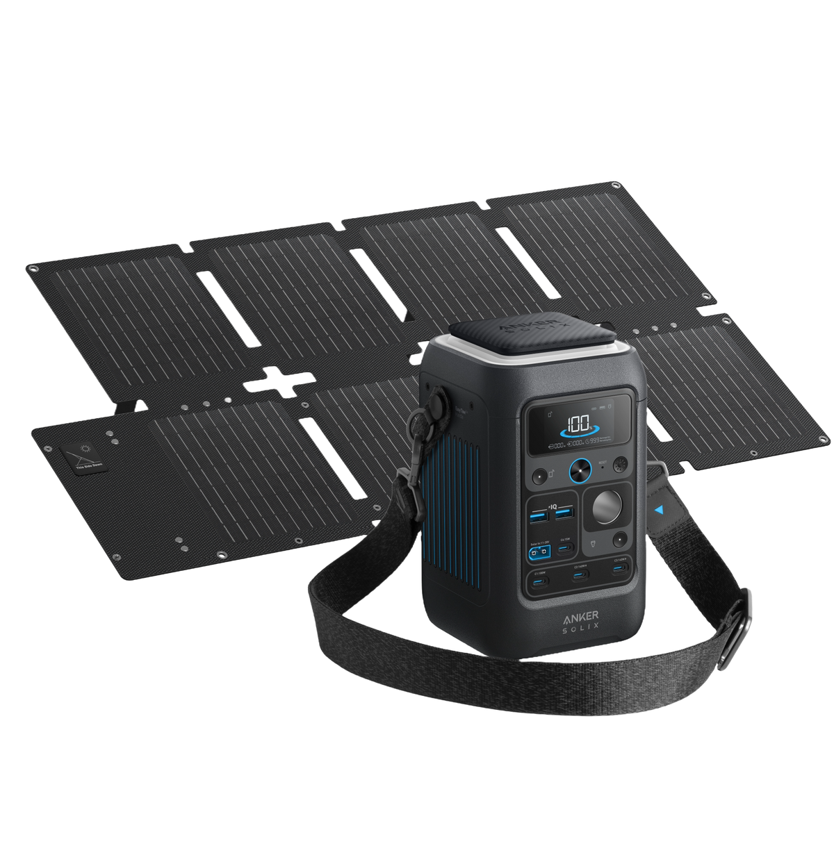 Anker SOLIX C300X DC Portable Power Station with 60W Solar Panel