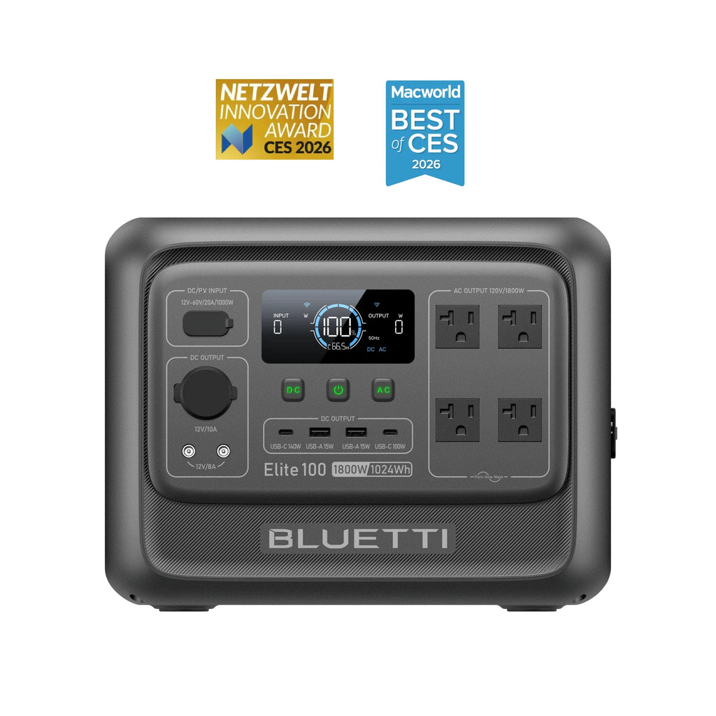 BLUETTI Elite 100 V2 Portable Power Station - 1,800W 1,024Wh