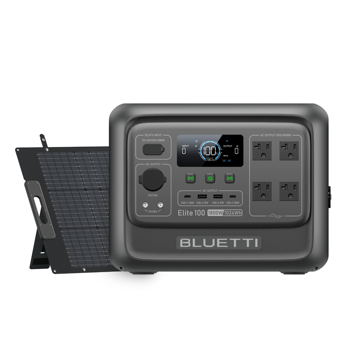 BLUETTI Elite 100 V2 + 200W Solar Panel Solar Generator