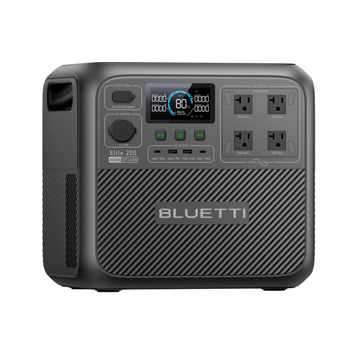 BLUETTI Elite 200 V2 Portable Power Station - 2,600W 2,073.6Wh